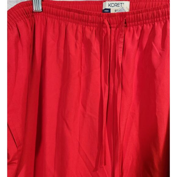 Koret Woman Sport Red Drawstring Waist Lined Sweatpants 22W Plus Lightweight - Picture 3 of 6